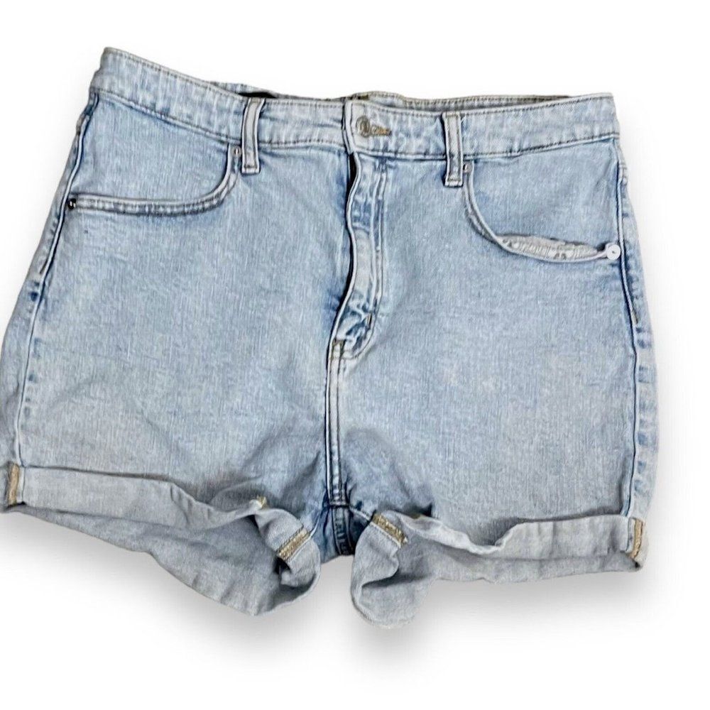 Wild Fable Highest Rise Shorts Women's 14 Blue Lightwash Casual Mom Jeans Retro